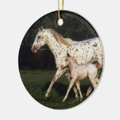 Appaloosa Mare en Foal in het veld Keramisch Ornament (Links)