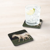 Appaloosa Mare en Foal in het veld Onderzetter (Rechterzijde)