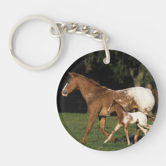 Appaloosa-mare en -slachtafvallen sleutelhanger (Voorkant)