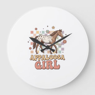 Appaloosa Meisje Vintage Paard Western T-Shirt Ont Grote Klok