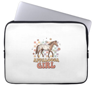 Appaloosa Meisje Vintage Paard Western T-Shirt Ont Laptop Sleeve