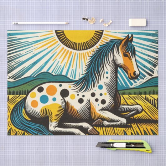 Appaloosa Paard Art Paarden Tissuepapier (Craft)