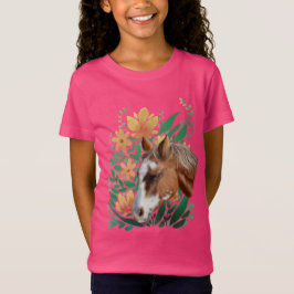 Appaloosa paard en bloemen t-shirt