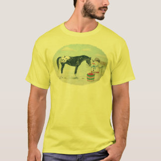 Appaloosa-paard en sneeuwman t-shirt