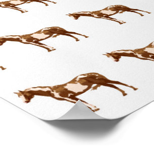 Appaloosa Paard Equestrisch Aquarel Dier Poster