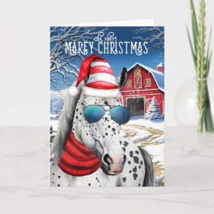 Appaloosa Paard Grappig MAREy Kerstmis Feestdagen Kaart