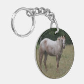 Appaloosa Paard in de gras Sleutelhanger (Voorkant Links)