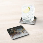 Appaloosa-paard met sneeuw bier onderzetter (Rechterzijde)