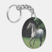 Appaloosa-paard met vlucht 2 sleutelhanger (Voorkant Links)