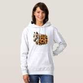 Appaloosa Paard met Zonnebloemen Hoodie (Voorkant volledig)