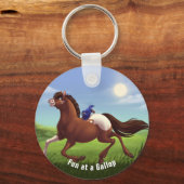 Appaloosa Paard Monogram Sleutelhanger (Achterkant)