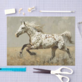 Appaloosa Paard Running Oil Painting Decoupage Tissuepapier (Craft)