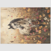 Appaloosa-paard Veldbloemen Decoupage Tissuepapier (Voorkant)