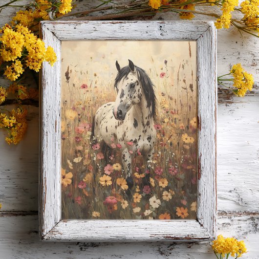 Appaloosa-paard Veldbloemen Decoupage Tissuepapier