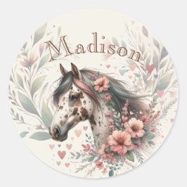 Appaloosa Paard Verjaardag Ronde Sticker