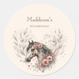 Appaloosa Paard Verjaardag Ronde Sticker