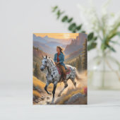 Appaloosa Paard Waterverf Luipaard Briefkaart (Staand voorkant)