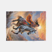 Appaloosa Paard Waterverf Luipaard Fleece Deken (Voorkant (Horizontaal))