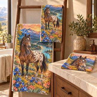 Appaloosa-paard Wildflower-rivier Bad Handdoek
