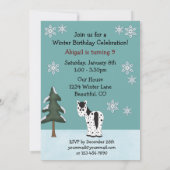 Appaloosa Paard Winter Verjaardag Uitnodiging (Achterkant)