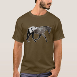 Appaloosa-paard, zwart geblustte t-shirt