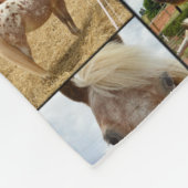 Appaloosa Paarden Fotocollage, Klein Fleece Deken (Hoek)