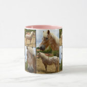 Appaloosa Paarden, Fotocollage Roze Koffie Mok. Mok (Midden)