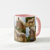 Appaloosa Paarden, Fotocollage Roze Koffie Mok. Mok (Voorkant rechts)