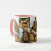 Appaloosa Paarden, Fotocollage Roze Koffie Mok. Mok (Voorkant links)