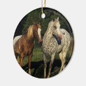 Appaloosa paarden keramisch ornament (Links)