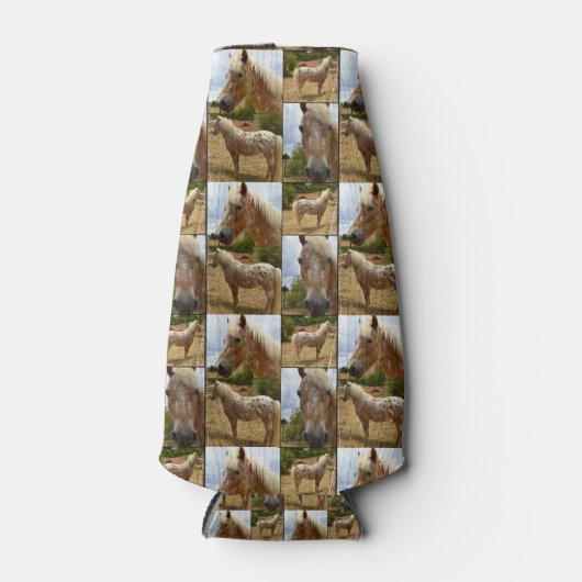 Appaloosa Paardenfotocollage Flesjeskoeler (Voorkant)