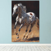 Appaloosa Paarsolie Verf Canvas Afdruk (Insitu (Houten vloer))