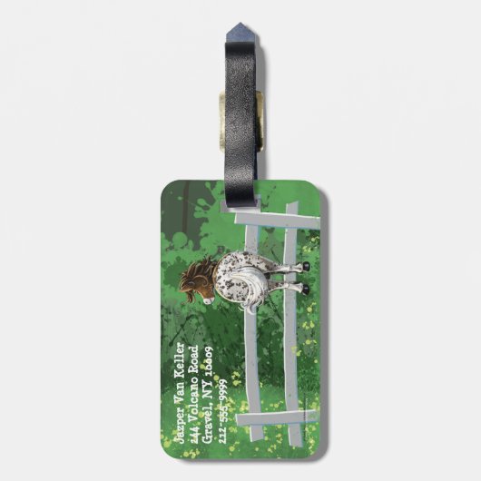 Appaloosa Pony Bagagelabel (Achterkant verticaal)