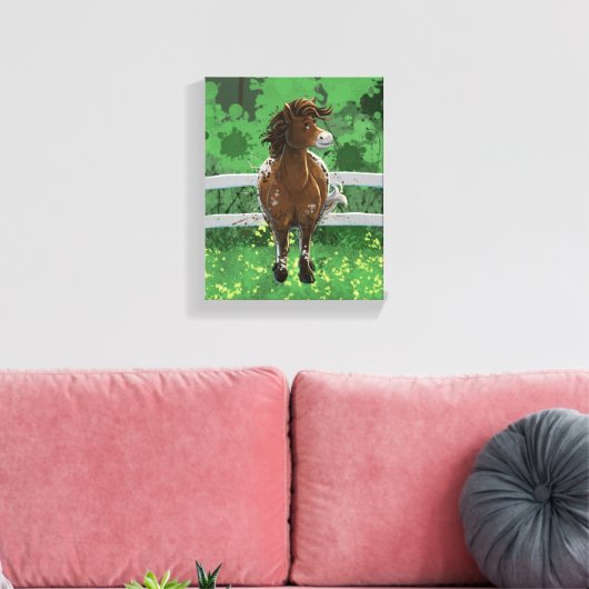 Appaloosa Pony Canvas Afdruk (Insitu (Woonkamer))