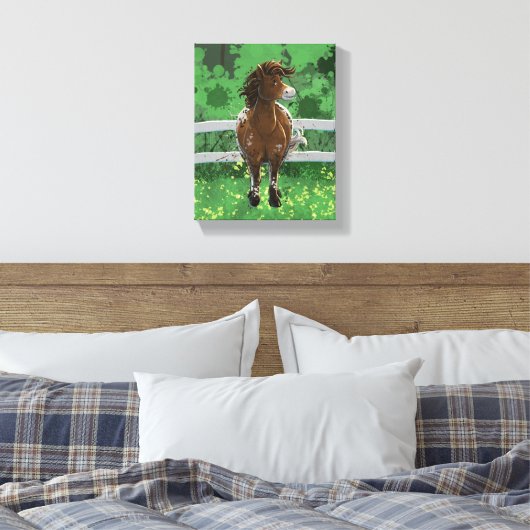 Appaloosa Pony Canvas Afdruk (Insitu (Slaapkamer))