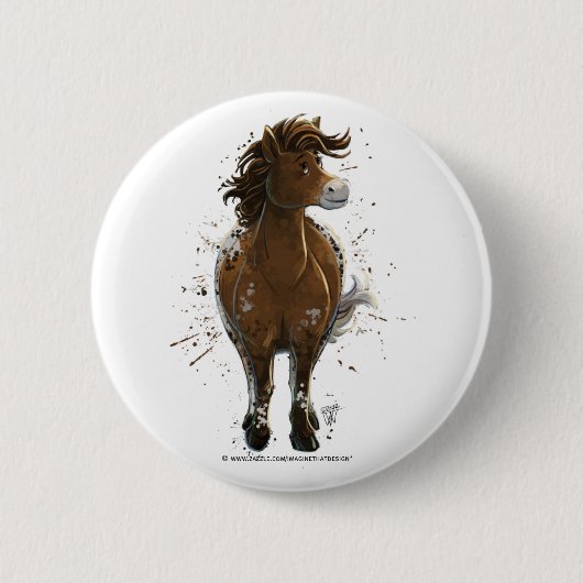 Appaloosa Pony Ronde Button 5,7 Cm (Voorkant)