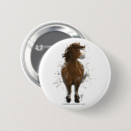Appaloosa Pony Ronde Button 5,7 Cm (Voorkant /achterkant)