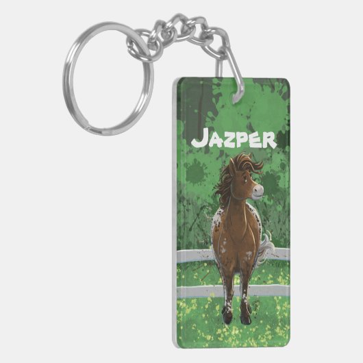 Appaloosa Pony Sleutelhanger (Voorkant Links)