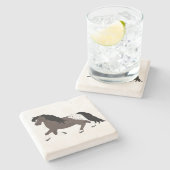 Appaloosa Pony Stone Onderzetter (Zijkant)