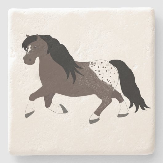 Appaloosa Pony Stone Onderzetter (Voorkant)