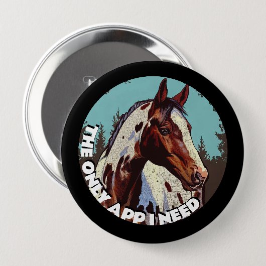  Appaloosa Ronde Button 4,0 Cm (Voorkant /achterkant)
