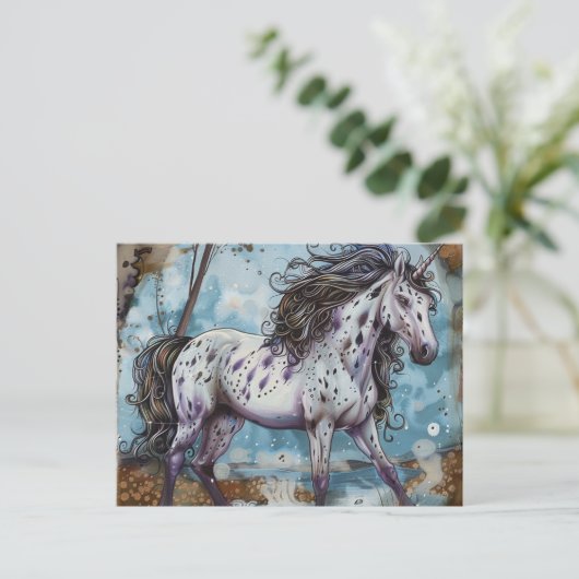 Appaloosa Unicorn Briefkaart (Staand voorkant)