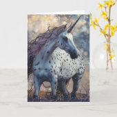 Appaloosa Unicorn Kaart (Gele Bloem)