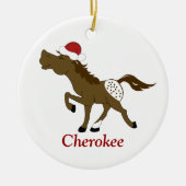 APPALOSA-paard in Santa Hat Custom Ornament (Voorkant)