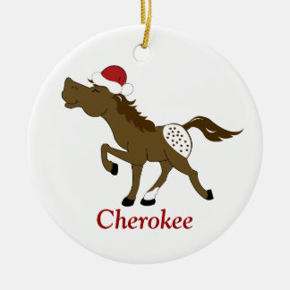 APPALOSA-paard in Santa Hat Custom Ornament