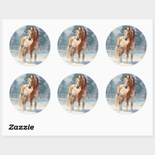 Appalossa Horse Christmas Sticker (Vel)