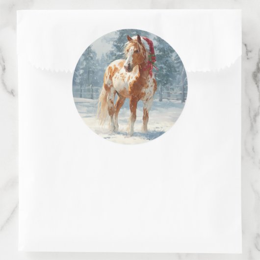 Appalossa Horse Christmas Sticker (Tas)