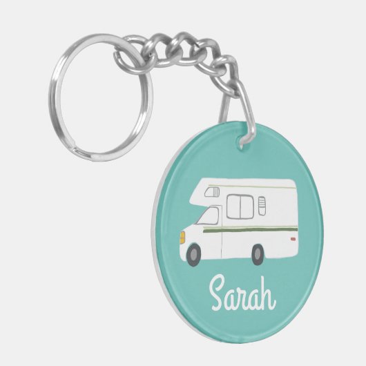 APPARAAT CAMPER RV Motorhome Camper CUSTOM Sleutelhanger (Voorkant Links)