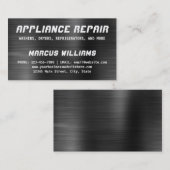 Apparaat reparatie donkergrijs faux metaalstaal visitekaartje (Voorkant / Achterkant)
