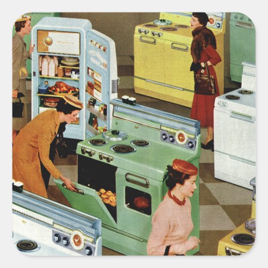  Apparaat Showroom Winkel Zakelijke Retail Vierkante Sticker (Voorkant)